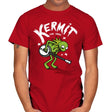 Banjoist Frog! - Mens T-Shirts RIPT Apparel Small / Red