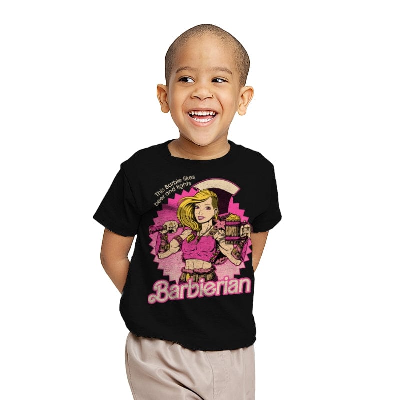 Barbarian Doll - Powerful RPG Doll - Youth T-Shirts RIPT Apparel X-small / Black