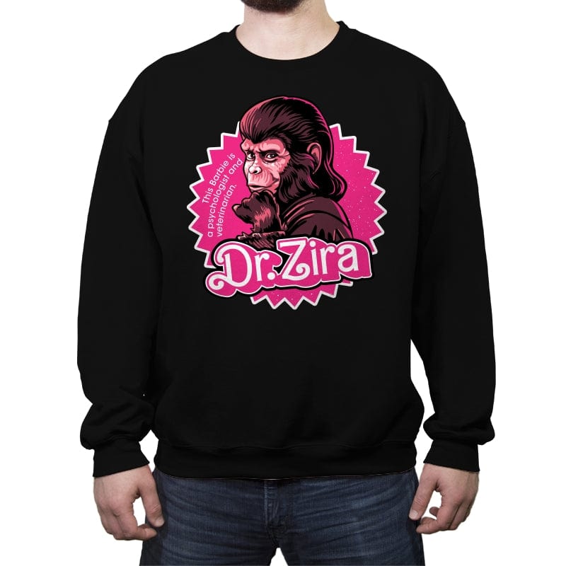 Barbie Ape - Crew Neck Sweatshirt Crew Neck Sweatshirt RIPT Apparel Small / Black