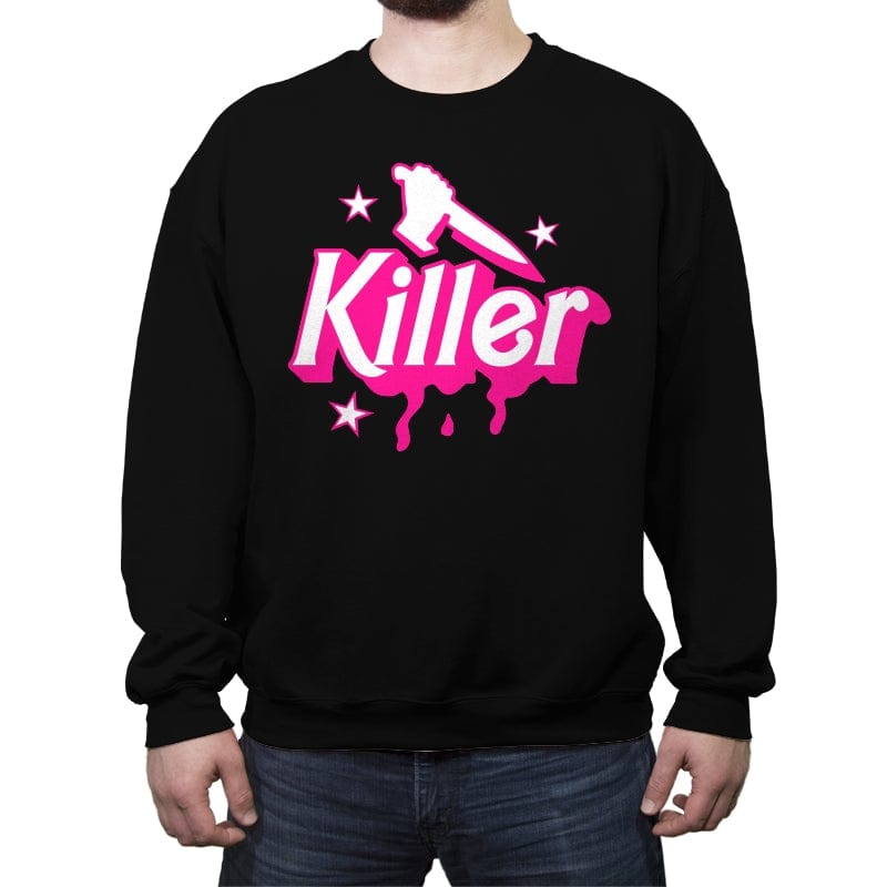 Barbie Killer - Crew Neck Sweatshirt Crew Neck Sweatshirt RIPT Apparel Small / Black