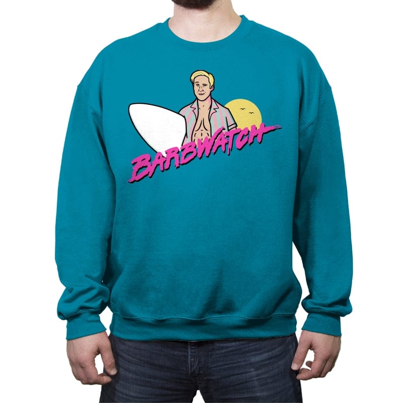 Barbwatch! - Crew Neck Sweatshirt Crew Neck Sweatshirt RIPT Apparel Small / Antique Sapphire