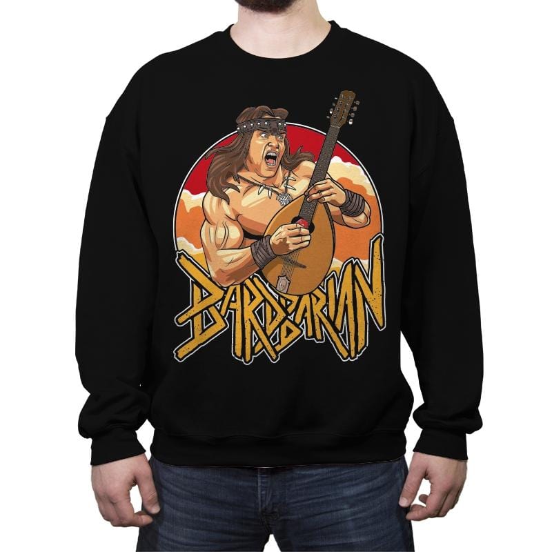 BardBarian - Crew Neck Sweatshirt Crew Neck Sweatshirt RIPT Apparel Small / Black