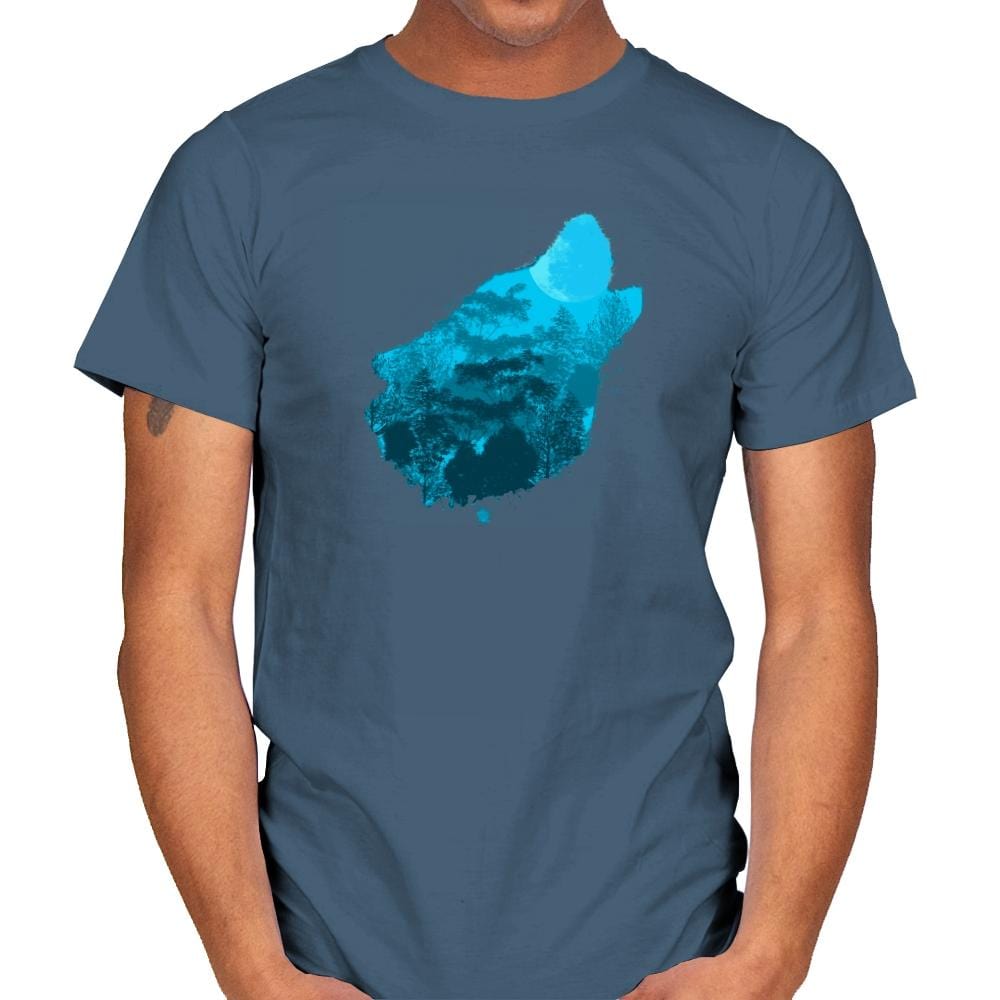 Bark at the Moon - Back to Nature - Mens T-Shirts RIPT Apparel Small / Indigo Blue