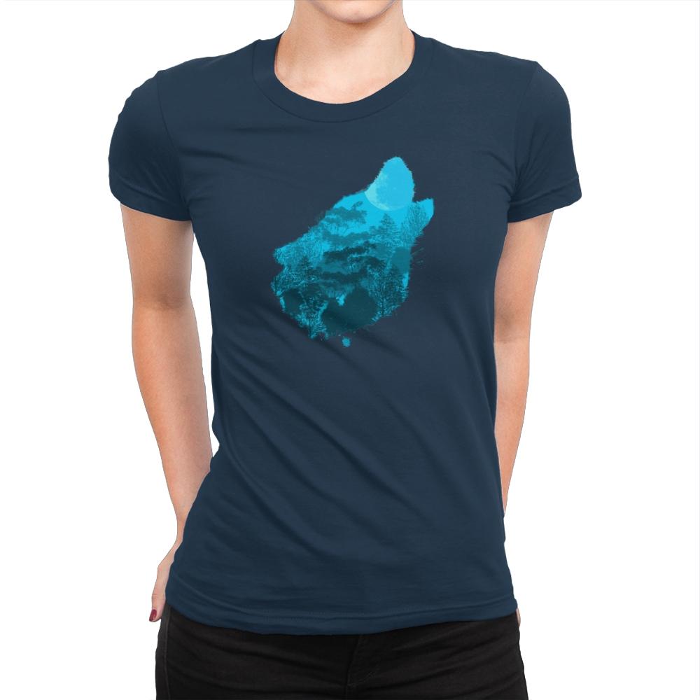 Bark at the Moon - Back to Nature - Womens Premium T-Shirts RIPT Apparel Small / Midnight Navy