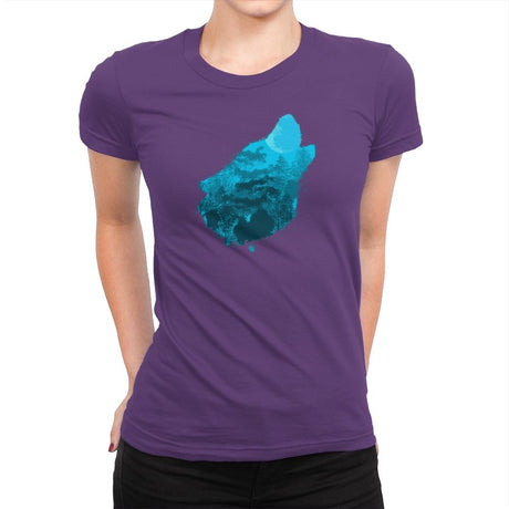 Bark at the Moon - Back to Nature - Womens Premium T-Shirts RIPT Apparel Small / Purple Rush
