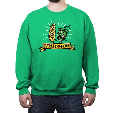 Barley Love Hopes - Crew Neck Sweatshirt Crew Neck Sweatshirt RIPT Apparel Small / Irish Green