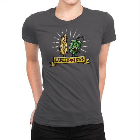 Barley Love Hopes - Womens Premium T-Shirts RIPT Apparel Small / Heavy Metal