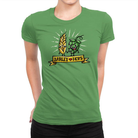 Barley Love Hopes - Womens Premium T-Shirts RIPT Apparel Small / Kelly