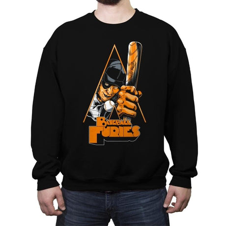Baseball Furies - Crew Neck Sweatshirt Crew Neck Sweatshirt RIPT Apparel Small / Black