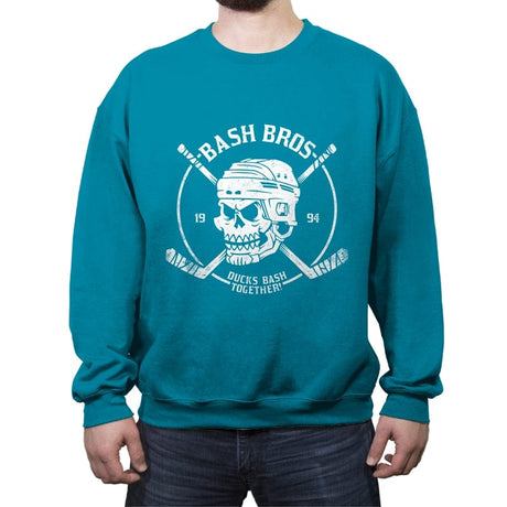 Bash Bros - Crew Neck Sweatshirt Crew Neck Sweatshirt RIPT Apparel Small / Antique Sapphire