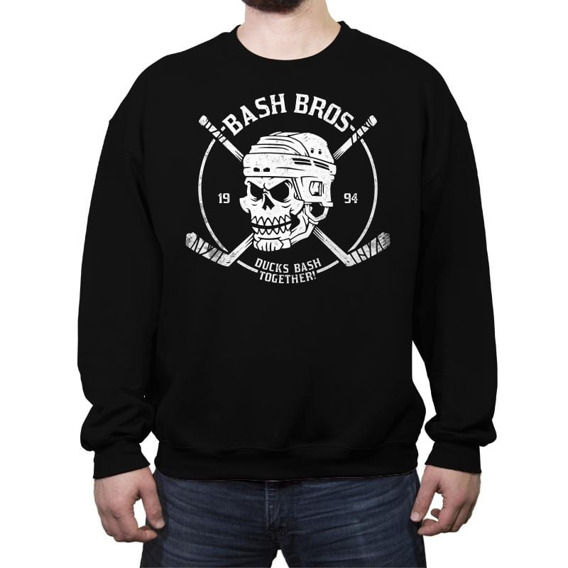 Bash Bros - Crew Neck Sweatshirt Crew Neck Sweatshirt RIPT Apparel Small / Black