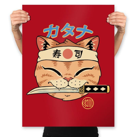 Basic Catana Head - Prints Posters RIPT Apparel 18x24 / Red