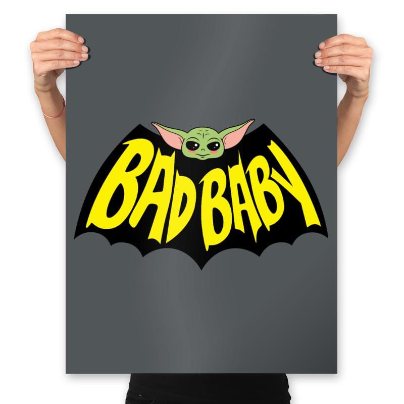 Bat Baby - Prints Posters RIPT Apparel 18x24 / Charcoal