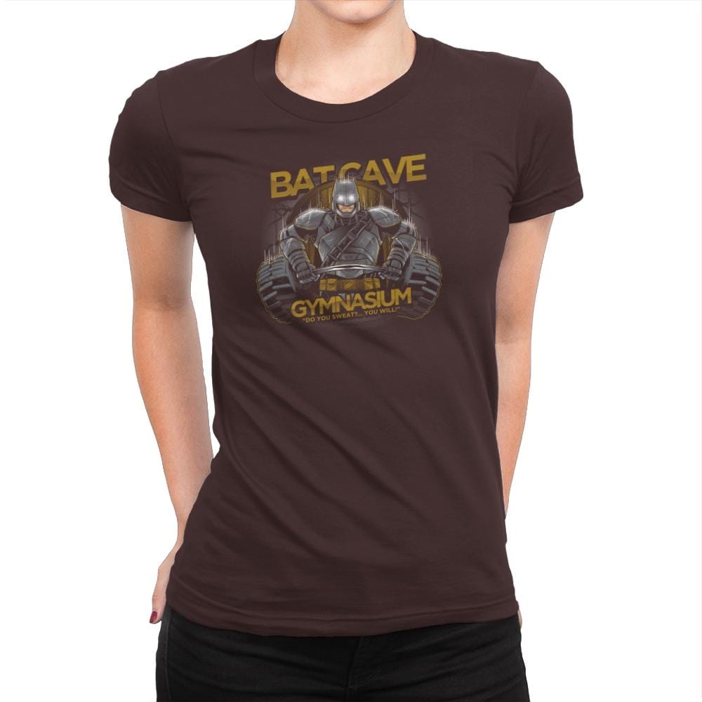 Bat Cave Gym Exclusive - Womens Premium T-Shirts RIPT Apparel Small / Dark Chocolate