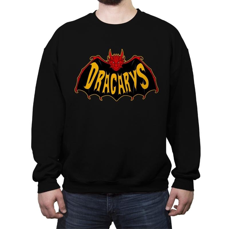 Bat-Dracarys - Crew Neck Sweatshirt Crew Neck Sweatshirt RIPT Apparel Small / Black