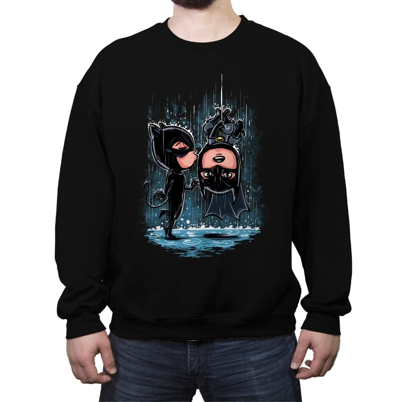 Bat Kiss - Crew Neck Sweatshirt Crew Neck Sweatshirt RIPT Apparel Small / Black