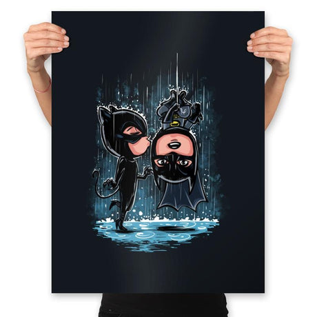 Bat Kiss - Prints Posters RIPT Apparel 18x24 / Black