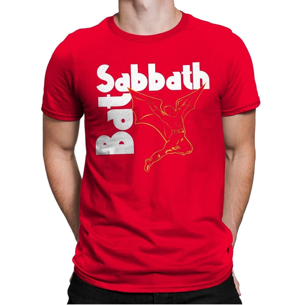 Bat Sabbath - Mens Premium T-Shirts RIPT Apparel Small / Red
