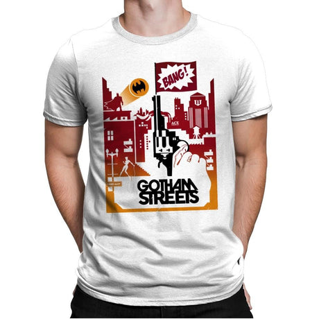 Bat Streets - Mens Premium T-Shirts RIPT Apparel Small / White