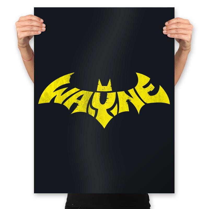 Bat Wayne - Prints Posters RIPT Apparel 18x24 / Black