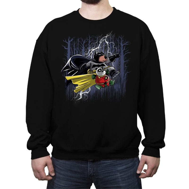 Batbear and Pandin - Crew Neck Sweatshirt Crew Neck Sweatshirt RIPT Apparel Small / Black