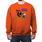 Batbrown - Anytime - Crew Neck Sweatshirt Crew Neck Sweatshirt RIPT Apparel Small / Orange