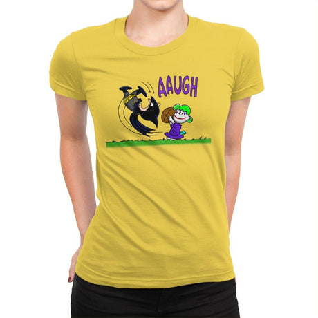 Batbrown - Anytime - Womens Premium T-Shirts RIPT Apparel Small / Vibrant Yellow