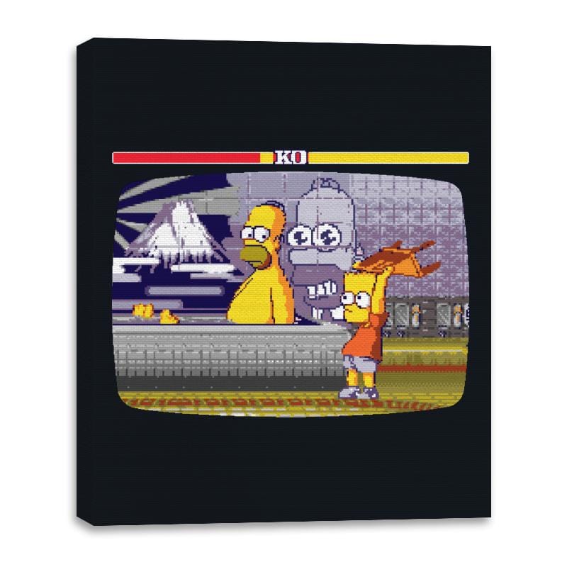 Bath Fighter - Canvas Wraps Canvas Wraps RIPT Apparel 16x20 / Black