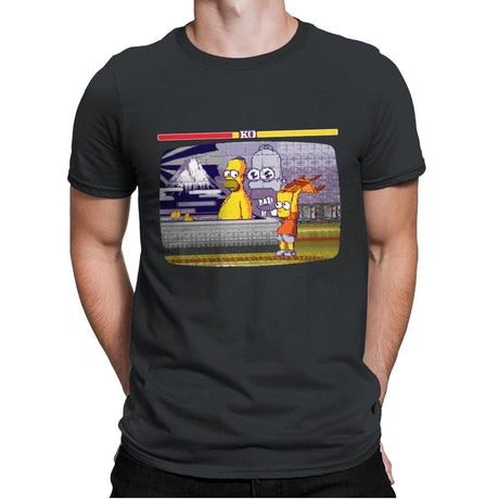 Bath Fighter - Mens Premium T-Shirts RIPT Apparel Small / Heavy Metal