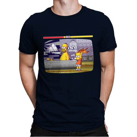Bath Fighter - Mens Premium T-Shirts RIPT Apparel Small / Midnight Navy