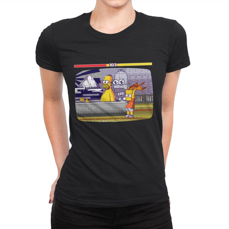 Bath Fighter - Womens Premium T-Shirts RIPT Apparel Small / Black