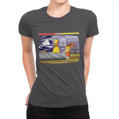 Bath Fighter - Womens Premium T-Shirts RIPT Apparel Small / Heavy Metal