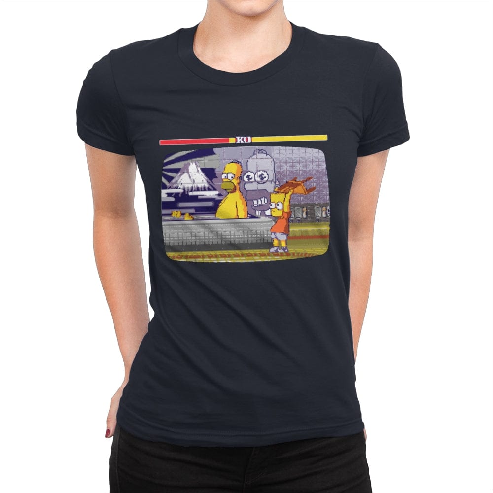 Bath Fighter - Womens Premium T-Shirts RIPT Apparel Small / Midnight Navy