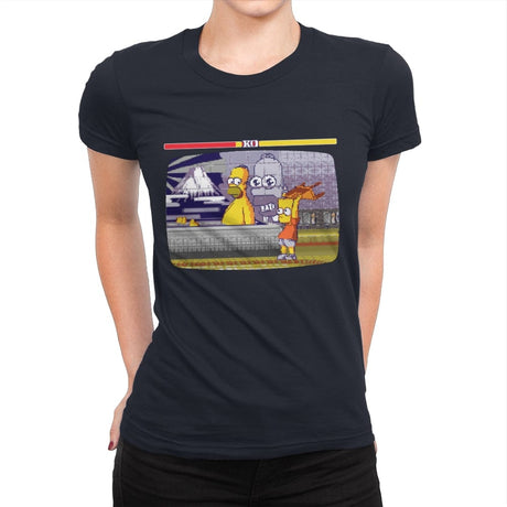 Bath Fighter - Womens Premium T-Shirts RIPT Apparel Small / Midnight Navy