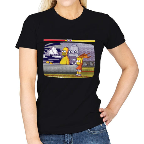 Bath Fighter - Womens T-Shirts RIPT Apparel Small / Black