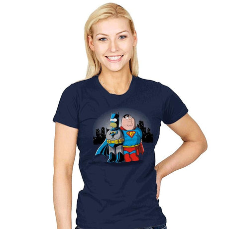 BatHomer V SuperGriffin - Womens T-Shirts RIPT Apparel