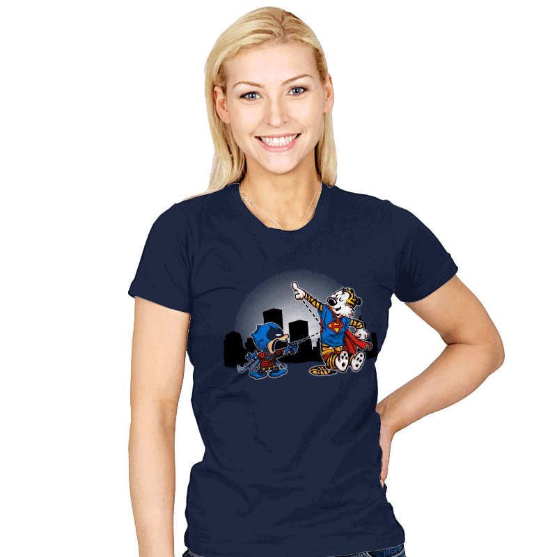 Batmin v Superhob - Womens T-Shirts RIPT Apparel