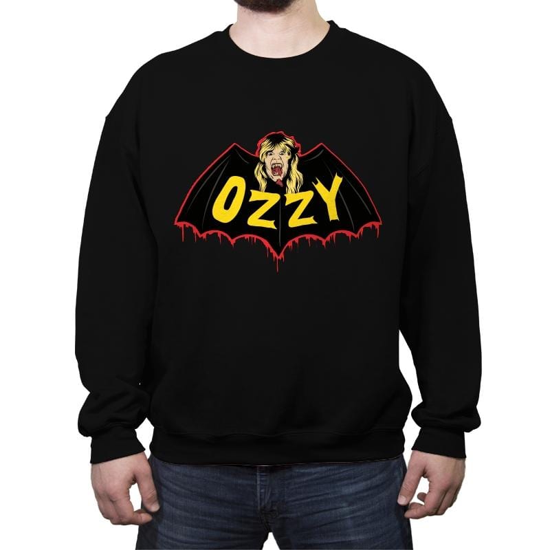 BatOzzy - Crew Neck Sweatshirt Crew Neck Sweatshirt RIPT Apparel Small / Black