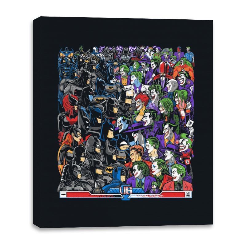 Bats vs Clowns - Best Seller - Canvas Wraps Canvas Wraps RIPT Apparel 16x20 / Black