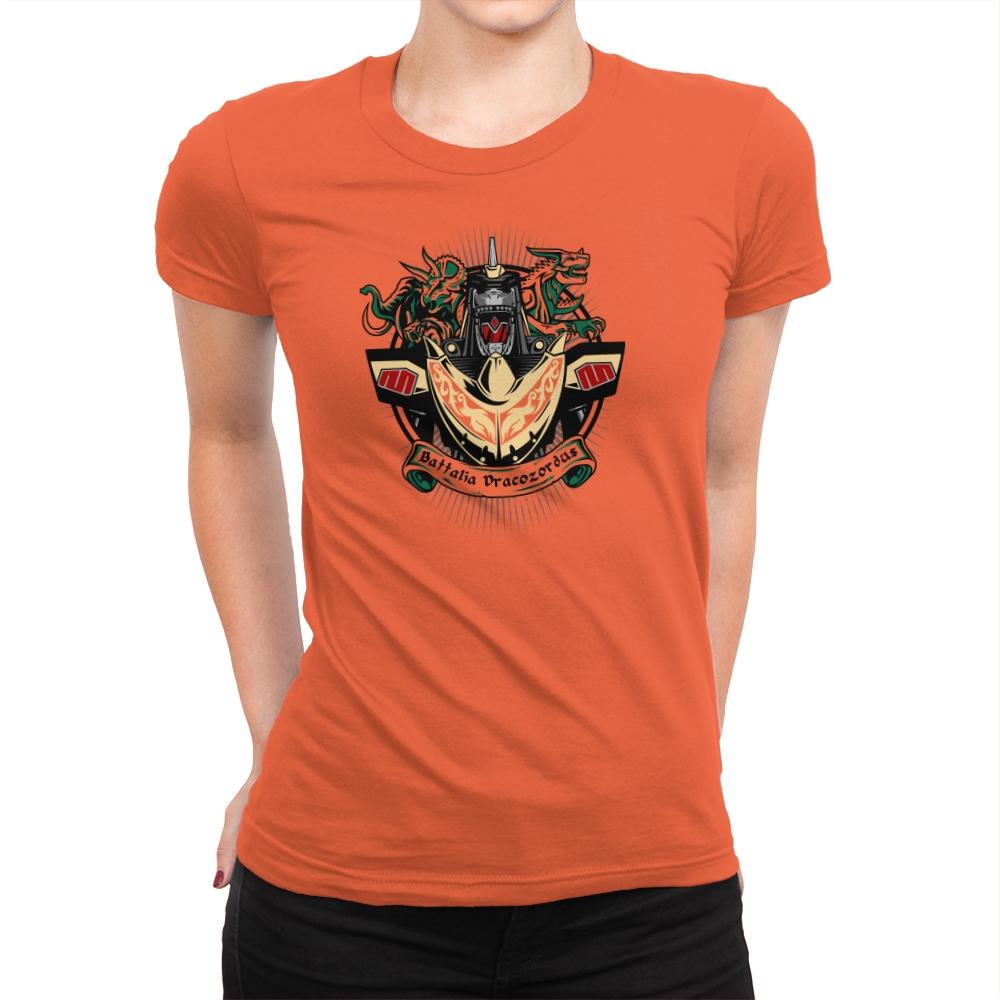 Battalia Dracozordus - Zordwarts - Womens Premium T-Shirts RIPT Apparel Small / Classic Orange