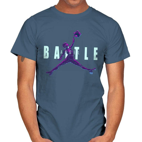 Battle Angel - Mens T-Shirts RIPT Apparel Small / Indigo Blue