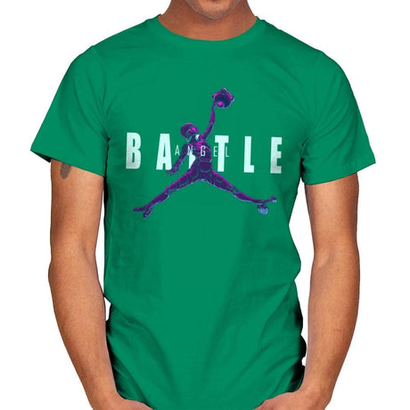 Battle Angel - Mens T-Shirts RIPT Apparel Small / Kelly Green