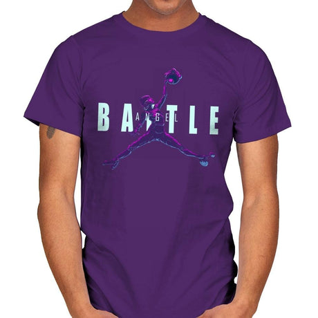 Battle Angel - Mens T-Shirts RIPT Apparel Small / Purple