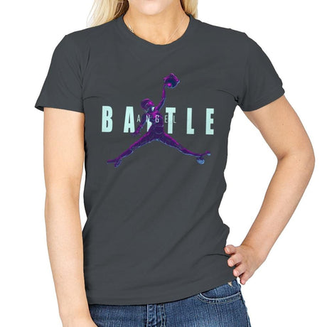 Battle Angel - Womens T-Shirts RIPT Apparel Small / Charcoal