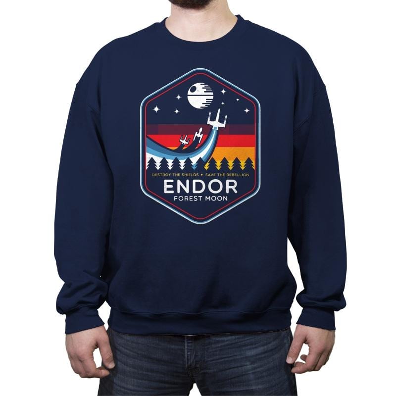 Battle of Endor - Crew Neck Sweatshirt Crew Neck Sweatshirt RIPT Apparel Small / Navy