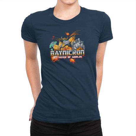 Baynicron Exclusive - Womens Premium T-Shirts RIPT Apparel Small / Midnight Navy