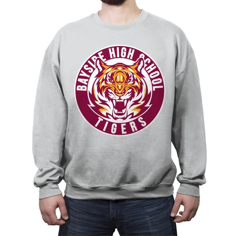 Bayside Tigers - Crew Neck Sweatshirt Crew Neck Sweatshirt RIPT Apparel Small / Sport Gray