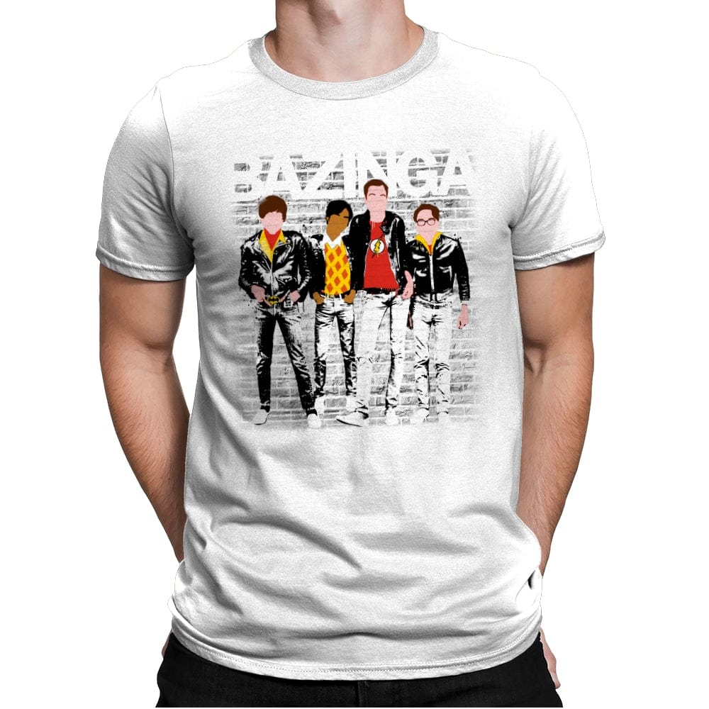 Bazinga - Mens Premium T-Shirts RIPT Apparel Small / White