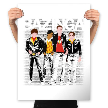 Bazinga - Prints Posters RIPT Apparel 18x24 / White