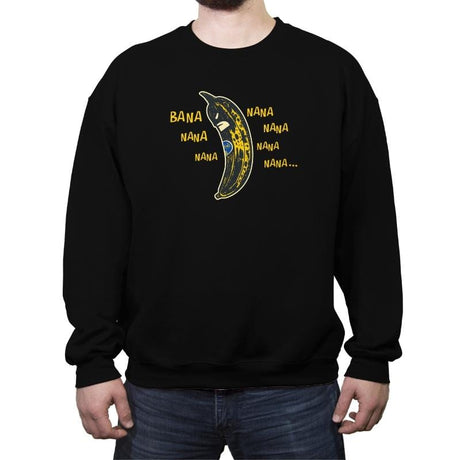 Bbana Nana Nana - Crew Neck Sweatshirt Crew Neck Sweatshirt RIPT Apparel Small / Black